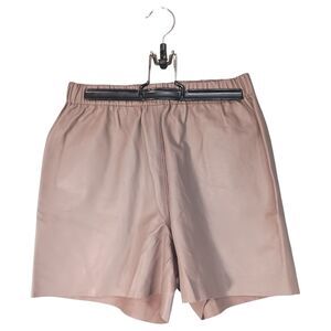Kate Spade Saturday Shorts XS Lamb Leather High Rise Taupe Brown 4" Pull on